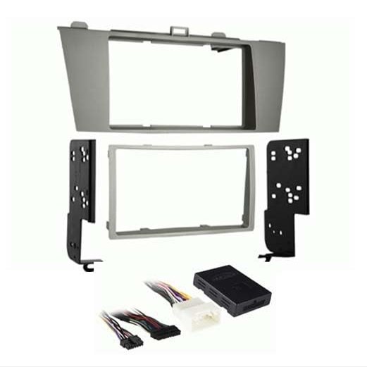 Double DIN Car Stereo Installation Kit Compatilble with Camry Solara (Silver) 2004, 2005, 2006, 2007, and 2008 for Factory Amplified Equipped Models