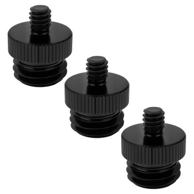 Be In Your Mind 3PCS 1/4-20 Male to 5/8-11 Male Double Sided Standard Mounting Thread Converter Compatible with Transfer Between Tripod and Laser Leveler for Camera Cage Mount