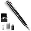 Eagarch 1080P Nanny Camera Pen, 64G Body Camera, Rechargeable Portable Pocket Cam, Security Cameras for Business & Learning view 1
