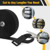 26ft x 2in Heavy Duty Cable Straps with 20pcs Plastic Buckles, Free Cut to Length Cinch Strap, Reusable & Adjustable Hook and Loop Straps for Cable Ties, Cord Organizer, Wire Management view 3
