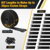 26ft x 2in Heavy Duty Cable Straps with 20pcs Plastic Buckles, Free Cut to Length Cinch Strap, Reusable & Adjustable Hook and Loop Straps for Cable Ties, Cord Organizer, Wire Management view 4