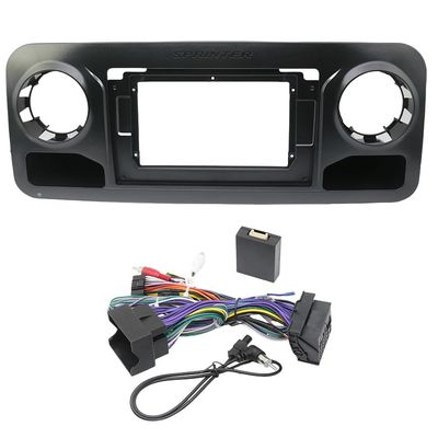 10.1 INCH 2 Din GPS MP5 Android Car Radio Fascia Stereo Dash Board Mount Frame for Benz Sprinter 2018+ (Frame Cable Canbus)