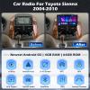 [4+64G] Hikity Android 15 Car Stereo for Toyota Sienna 2004-2010 with Wireless Carplay Android Auto, 9'' IPS Touch Screen Radio Bluetooth Mirror Link GPS WiFi SWC AI DSP/FM/RDS/32EQ Backup Cam+Mic view 2