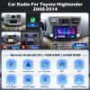 DSP [4+64G] Android 15 Car Stereo for Toyota Highlander 2008-2014 with Wireless Carplay Android Auto, Hikity 10'' Touchscreen Radio Bluetooth Mirror Link GPS WiFi SWC AI/FM/RDS/32EQ Backup Cam+Mic view 2