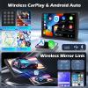 DSP [4+64G] Android 15 Car Stereo for Toyota Highlander 2008-2014 with Wireless Carplay Android Auto, Hikity 10'' Touchscreen Radio Bluetooth Mirror Link GPS WiFi SWC AI/FM/RDS/32EQ Backup Cam+Mic view 3