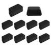 FOCMKEAS 10 Pcs VGA/DB9 Plug Protective Pcs Anti-Dust Protector Caps, Plug Protector Caps for VGA/DB9 Female Ports and Computers Black Silica Gel view 1