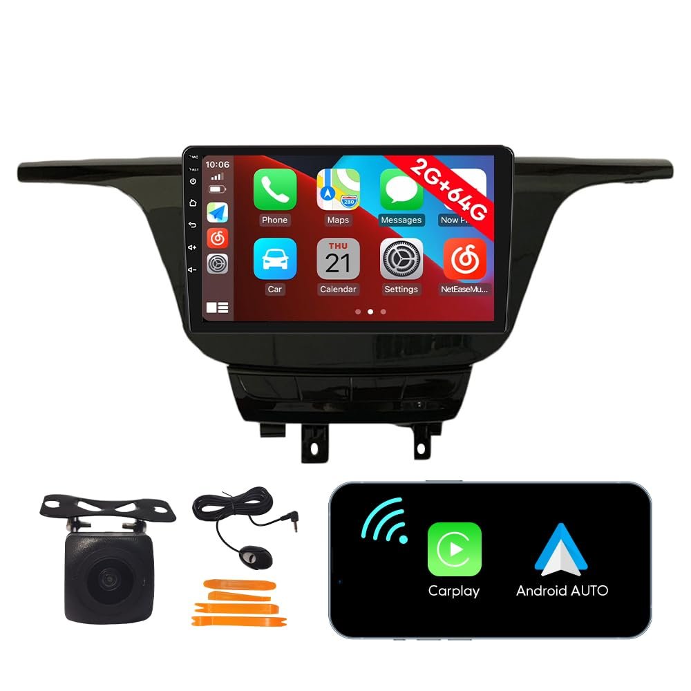 [2G 64G] Android Car Stereo FM Radio Carplay Android Auto 9" Touchscreen Headunit Media Player with Backup Camera for Buick GL8 2017 2018 2019