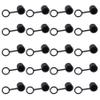 FOCMKEAS BNC-B Plug Protective Cover 20 Pcs Anti-Dust Protector Caps, Plug Protector Caps for BNC-B Female Ports and Computers Black Silica Gel view 1