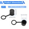 FOCMKEAS BNC-B Plug Protective Cover 20 Pcs Anti-Dust Protector Caps, Plug Protector Caps for BNC-B Female Ports and Computers Black Silica Gel view 2