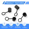FOCMKEAS BNC-B Plug Protective Cover 20 Pcs Anti-Dust Protector Caps, Plug Protector Caps for BNC-B Female Ports and Computers Black Silica Gel view 3