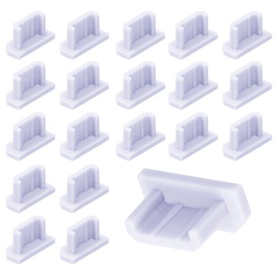 FOCMKEAS 20 Pcs Micro USB Anti-dust Cap, Port Protector, Transparent Gel