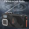Emergency Radio&22000mAh Solar Power Bank, FM NOAA Weather Radio, Portable Hand Crank Bluetooth Radio, 20W Fast Charge Wireless Phone Charger, SOS Flashlight for Emergency/Home (Orange) view 2