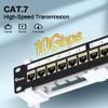 Enmane 12 Port Patch Panel CAT7 Keystone Patch Panel Wall Mount 10 Inch Bracket Included for Cat6, Cat5e, Cat5 Cabling (1U CAT7) view 4