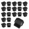 FOCMKEAS USB-B Plug Protective Cover 20 Pcs Anti-Dust Protector Caps, Plug Protector Caps for USB-B Female Ports and Computers Black Silica Gel view 1