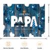 10x8ft Happy Fathers Day Backdrop for Photography I Love Papa Blue Photo Background Fabric Fathers Day Party Decorations Large Banner view 3