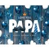 10x8ft Happy Fathers Day Backdrop for Photography I Love Papa Blue Photo Background Fabric Fathers Day Party Decorations Large Banner view 4