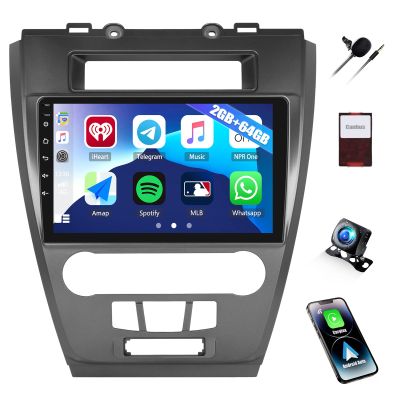 2G+64G Car Radio for Ford Fusion 2010 2011 2012, Android 13 Car Stereo with Wireless CarPlay Android Auto 10.1" Touch Screen Radio with GPS Navigation WiFi Bluetooth FM Radio HD Backup Camera