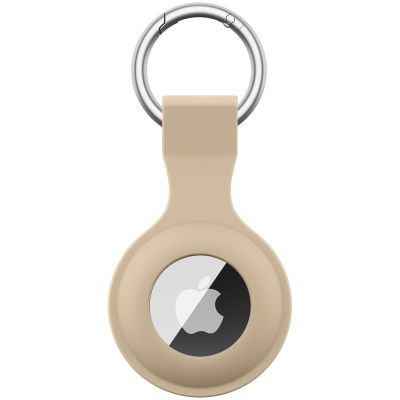 Yisica Cases for Apple AirTag Case, Airtag Key Ring  Anti-Fall and Anti-Scratch for Pets Wallets and Luggage, Compatible with the New Air Tag Locator Tracker Case (Milk Tea)