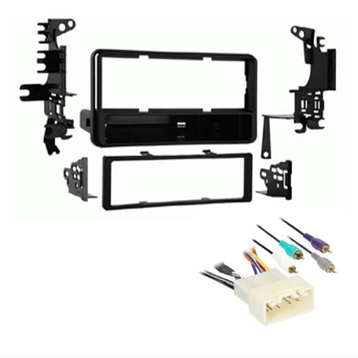 Single DIN Car Stereo Installation Kit Compatible with Toyota Celica 2000, 2001, 2002, 2003, 2004 and 2005 for Factory Amplified Models