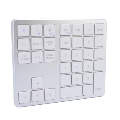 Zopsc Pad Number, 35 Wireless Keys Bluetooth Pad Number for Laptop (Silver White)