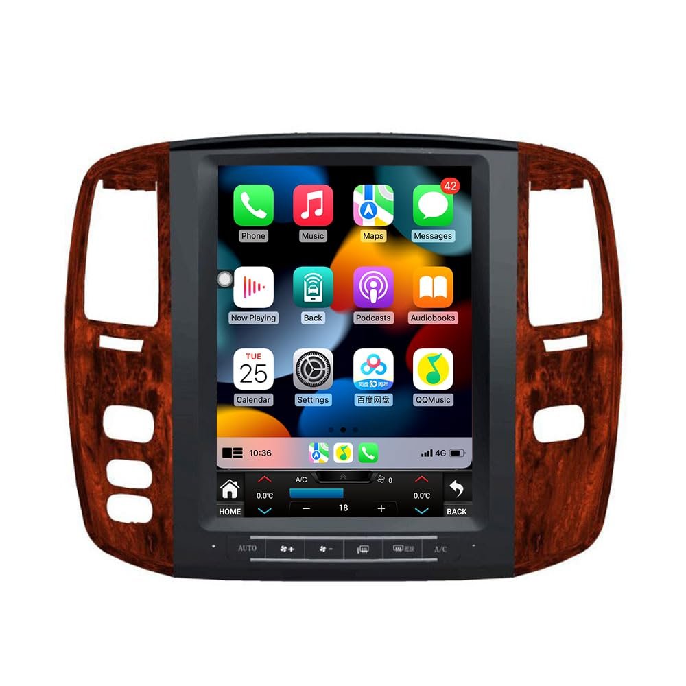 32GB Android 14.0 Car Stereo for Lexus LX470 (2002-2007) & Toyota Land Cruiser LC100 (2006-2011) 12.1''GPS Navigation WiFi 4G RDS FM/AM Multimedia Audio Video Player