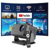 Easyonlife Mini Projector with WiFi 6, 1080P FHD Support, 180 Rotatable Lens, Auto Keystone, HDMI view 1