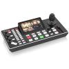 KATOVJJTS Video Mixer Switcher with PTZ Camera Controller, 5.5" LCD Screen Preview, 4-Channel HDMI Live Streaming Switcher with 4D Joystick, 1080p 60FPS Video Recording (Does not Support 4K) view 1