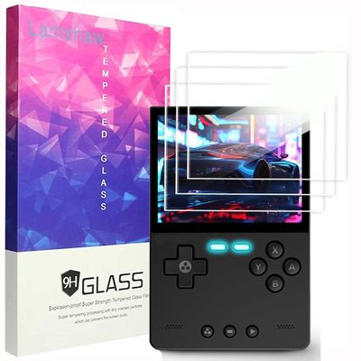 Lamshaw Compatible for Trimui Brick Screen Protector, [3 Pack] 9H Tempered Glass Screen Protector Film Compatible for Trimui Brick Handheld Game Console (3 pack-tempered glass film)