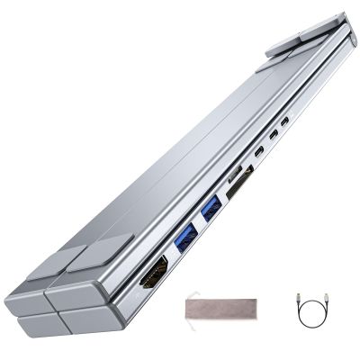 Aluminum Type C Hubs With 4K USB3.0 And Type C 3 Multiple Data Transfer Port USB C Splitter Multiport Expander