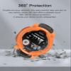 2 Pack Case Cover for Garmin Instinct 3,Shockproof, Anti-Scratch, Full Coverage Bumper Shell, Lightweight and Durable TPU Case Cover for Garmin Instinct 3 50mm Sport Watch,Orange+Black view 4