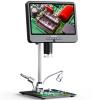 GLG208SE 4K 30FPS HDMI Digital Microscope 1500X with Microphone for Electronics Repair, 10.1" Dual Screen Display, 3840P UHD Video Audio for PCB Soldering, Coin Microscope Full View for Error Coins view 1