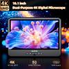 GLG208SE 4K 30FPS HDMI Digital Microscope 1500X with Microphone for Electronics Repair, 10.1" Dual Screen Display, 3840P UHD Video Audio for PCB Soldering, Coin Microscope Full View for Error Coins view 2