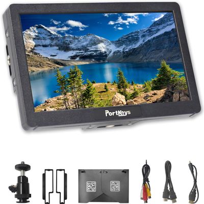 Portkeys HD7H 7 inch Camera Field Monitor with 1000nit High Brightness, Luma Histogram, False Color, Peaking and 4K HDMI Input Video Monitor with Sunshade