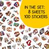 100pcs Basset Hound Stickers, Hound Dog Sticker Waterproof Decals for Water Bottles Laptop Luggage Computer Scrapbooking Teens Adults Girls Kids Funny Party Birthday Decorations view 2