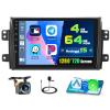 4+64G Android 15 Car Stereo for Suzuki SX4 2006-2013,9 inch IPS 1280 * 720 Touch Screen Radio Wireless Apple Carplay Android Auto DSP 5G WiFi Bluetooth GPS FM RDS+Free AHD Backup Camera view 1
