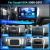 4+64G Android 15 Car Stereo for Suzuki SX4 2006-2013,9 inch IPS 1280 * 720 Touch Screen Radio Wireless Apple Carplay Android Auto DSP 5G WiFi Bluetooth GPS FM RDS+Free AHD Backup Camera view 2