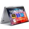 FUNYET Touchscreen Laptop Computer, 14 Inch 2 in 1 Gaming Laptop, 12th Gen N100 Processor(up to 3.4GHz), 16GB RAM 512GB SSD, 1920 x 1080, Backlit Keyboard, Win 11 Pro, Wi-Fi 6, BT5.2 view 1