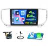4+64G Android 15 Car Stereo for Kia Sportage KX5 2016-2018,9 inch IPS 1280 * 720 Touch Screen Radio Wireless Apple Carplay Android Auto DSP 5G WiFi Bluetooth +Free AHD Backup Camera view 1