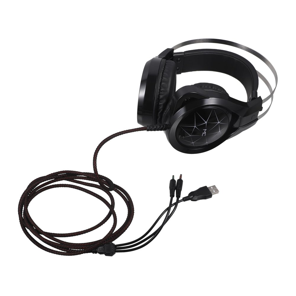 CONGARTENO 1pc Wired Headset Microphone for Gaming Luminous Headphones Skin-Friendly Earmuffs for Gamers Families