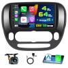4+64G Radio for Kia Soul 2014-2017(Manual A/C), 9'' IPS Touchscreen Stereo Android 15 Wireless Apple Carplay Android Auto 32EQ 5G WiFi 1080P Bluetooth +Free AHD Backup Camera view 1