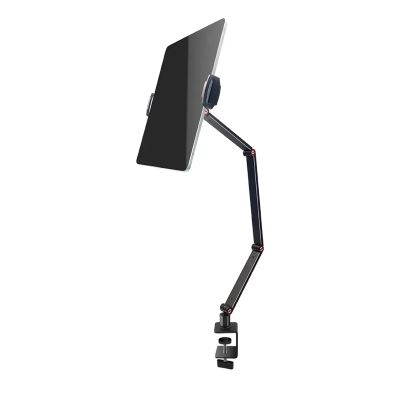 ADPVRLUQ Portable Monitor Stand Foldable 3 Metal Arm Bracket VESA Mount Fits 13 14 15.6 17.3 Inch(3 arm clamp)