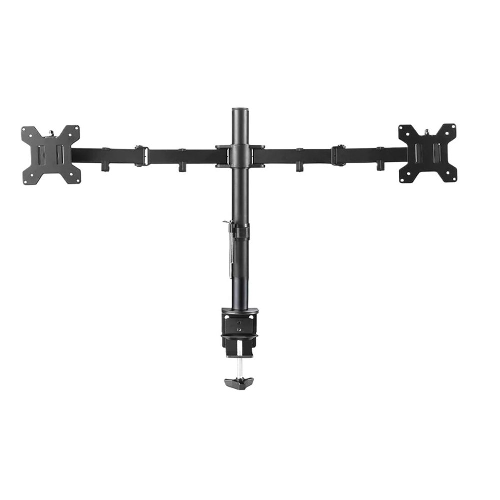 ADPVRLUQ MS02 Desk Clamp Full Motion 360 Degree Dual Monitor Stand 10"-27" LCD LED Monitor Mounting Arm