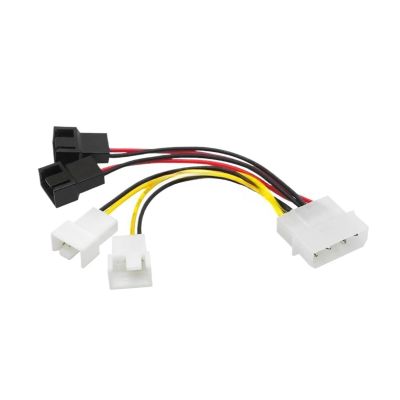 YWZBQL Wen ST 1pcs 4-Pin to 3-Pin Fan Power Cable Adapter Connector 12v*2/ 5v*2 Computer Cooling Fan Cables for CPU PC Case Fan Cable