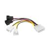 YWZBQL Wen ST 1pcs 4-Pin to 3-Pin Fan Power Cable Adapter Connector 12v*2/ 5v*2 Computer Cooling Fan Cables for CPU PC Case Fan Cable view 1