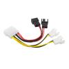 YWZBQL Wen ST 1pcs 4-Pin to 3-Pin Fan Power Cable Adapter Connector 12v*2/ 5v*2 Computer Cooling Fan Cables for CPU PC Case Fan Cable view 2