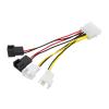 YWZBQL Wen ST 1pcs 4-Pin to 3-Pin Fan Power Cable Adapter Connector 12v*2/ 5v*2 Computer Cooling Fan Cables for CPU PC Case Fan Cable view 3