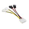 YWZBQL Wen ST 1pcs 4-Pin to 3-Pin Fan Power Cable Adapter Connector 12v*2/ 5v*2 Computer Cooling Fan Cables for CPU PC Case Fan Cable view 4