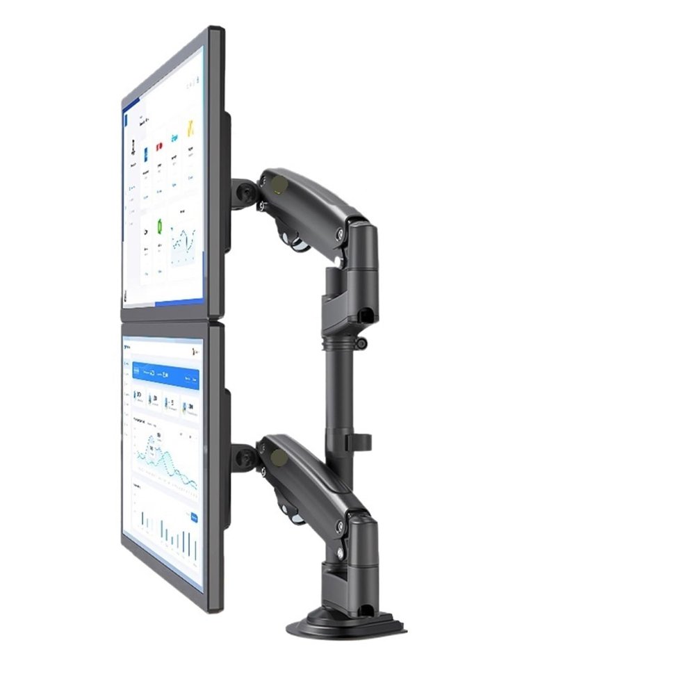 ADPVRLUQ H180 22"-32" Dual Monitor Desk Stand Arm Gas Spring Full Motion LCD TV Mount 2-12kg Double Arm Clamp Bracket(with 200x100)