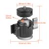 Compactly Tripod Balls Head 360Panoramic Rotation for Cameras Includes Double Cold Shoe Quick Release Plate Mount view 4