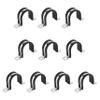 3 Inch 10 PCS 2 Holes Rubber Cushioned U Bracket Clamp, Reinforced Rigid Pipe Strap, Stainless Steel Conduit Straps Cable Clamp (77 mm) by Tavonuxt view 1